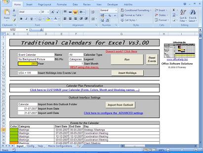 Screen Shot from the Microsoft® Excel Macro File (Click to Enlarge)