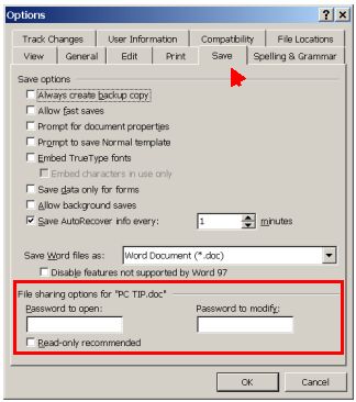 Select SAVE on the Options dialog