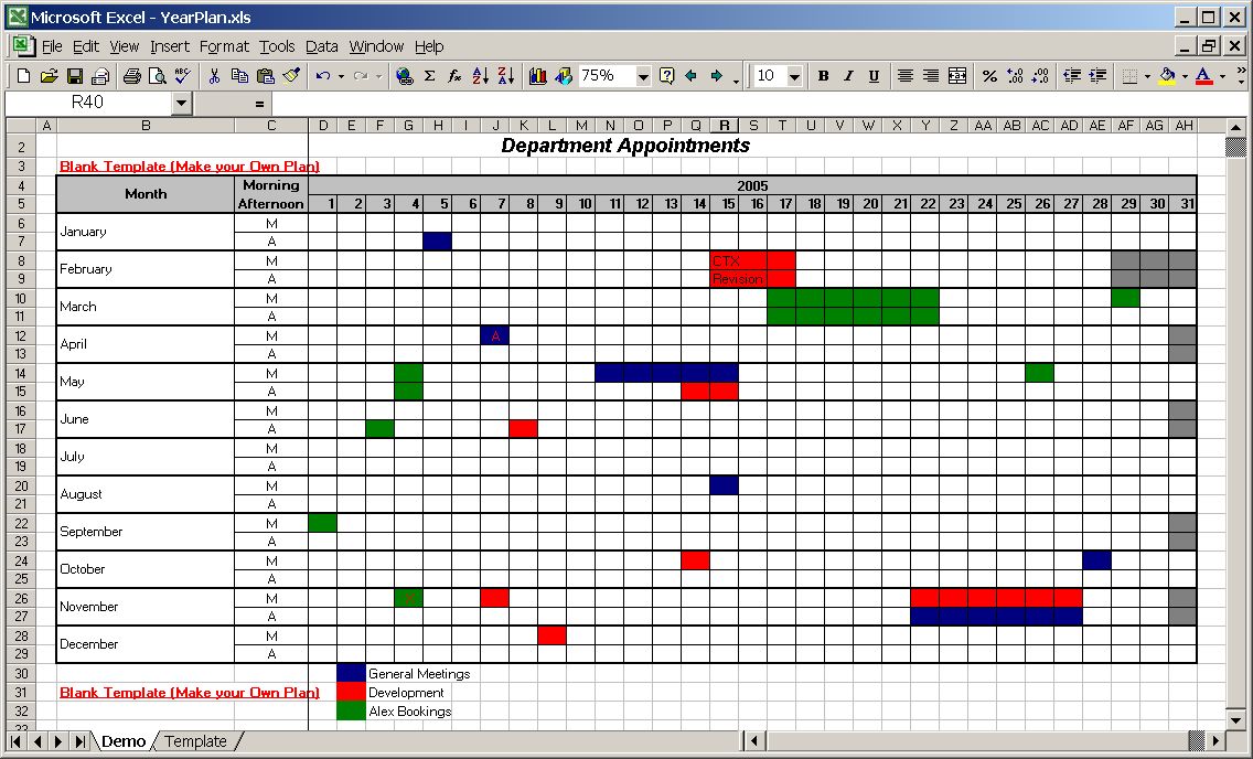 OfficeHelp - Template (00028) - Calendar Plan - Year Planner Template