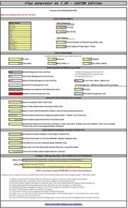 Customization Sheet