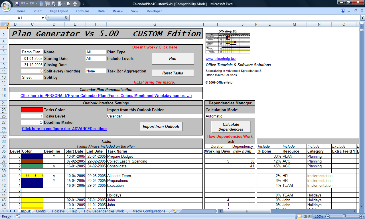 how to print just the gantt chart table in ms project