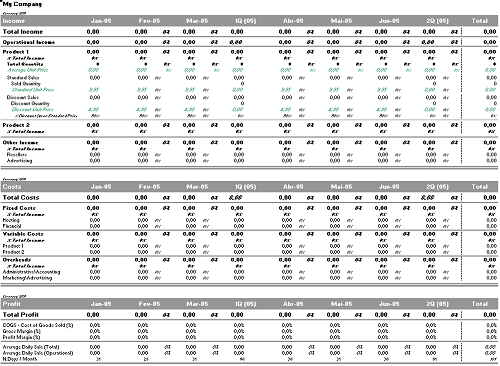 Sample Budget File (with no data entered) -  (Click to open a full page PDF)