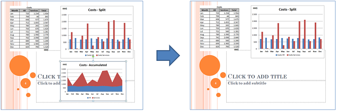 Remove existing Charts / Tables(Click to Enlarge)