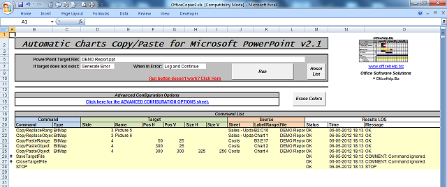 Screen Shot from the Microsoft Excel Macro File (Click to Enlarge)